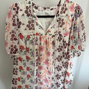 Lucky Brand Flowy Floral Top, Size 1X